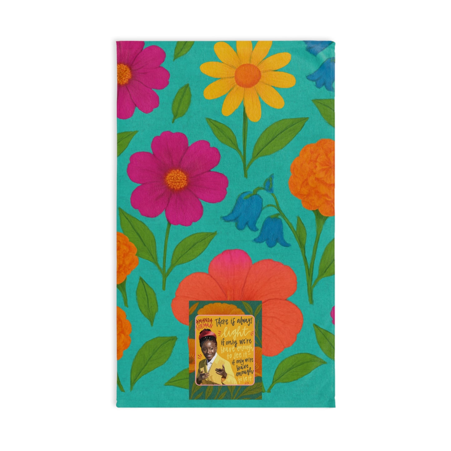 Amanda Gorman Floral Tea Towel
